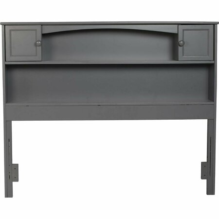 ATLANTIC FURNITURE Newport Bookcase Headboard Full - Grey AR285839